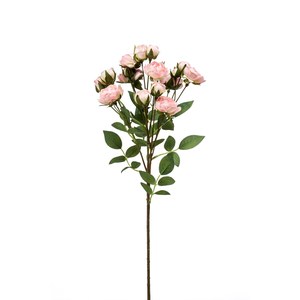 Schilliger Sélection  Rose mini en branche artificielle Rouge rose cuisse de nymphe 57cm