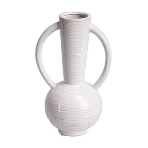   Vase anses en grès emaillé Beige 14.5x11x23.6cm
