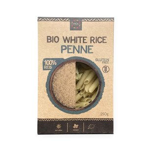 Incalife INCALIFE Pâtes Penne de riz blanc BIO sans Gluten Incalife  250gr