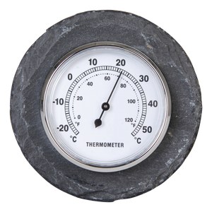 Esschert Design Esschert Design Thermomètre en schiste ronde  diam 10cm