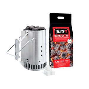 Weber Accessoires barbecues a charbon Set d’allumage avec cheminée d'allumage weber ® rapidfire®  
