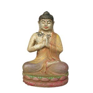 Schilliger Sélection  Bouddha. assis pierre peinte  61x40x32cm
