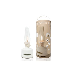   Lanterne Led Speaker Blanche Audio Bluetooth- Beach House(off-white ) Blanc albâtre 11x11x27cm 5w