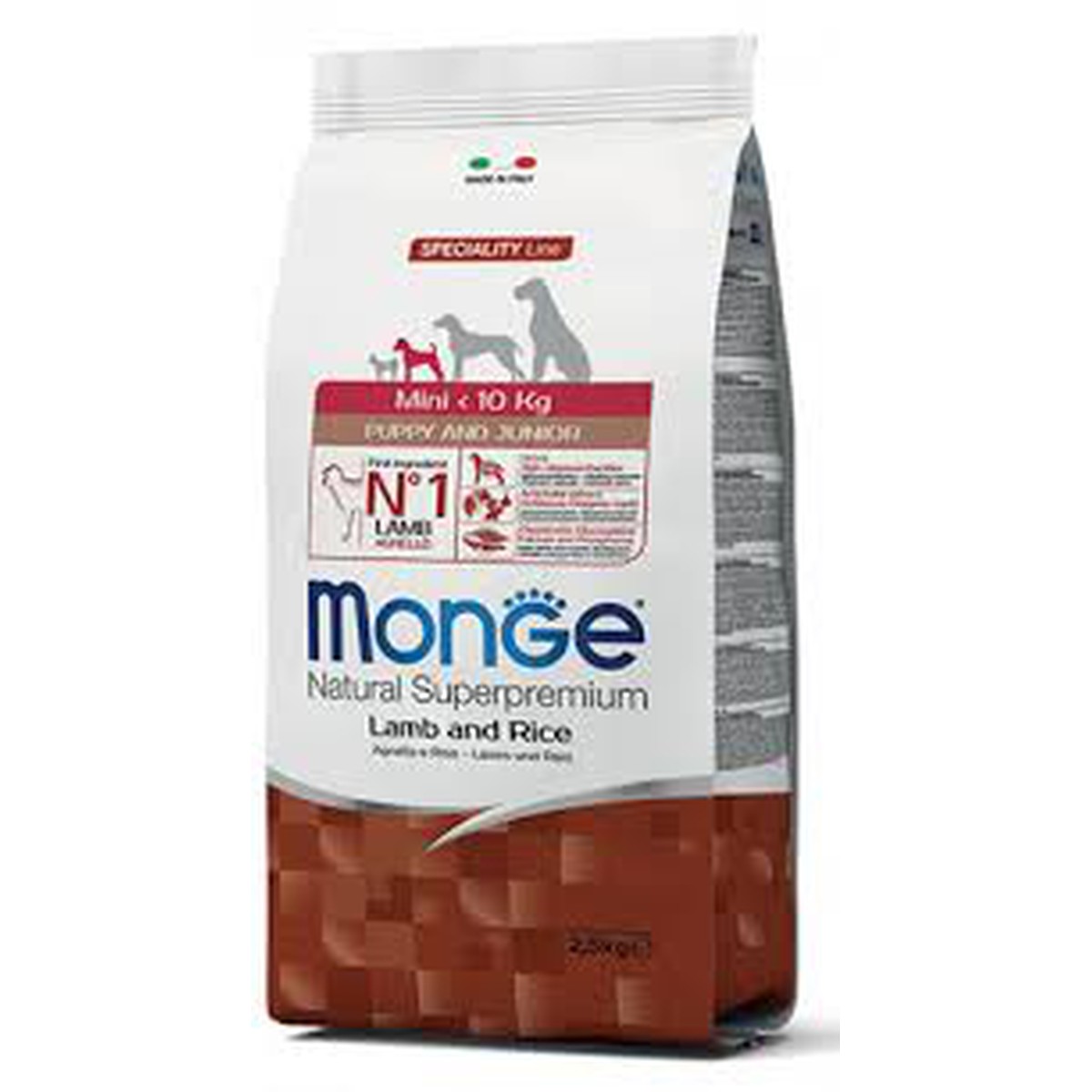 Monge  Monge Dog Puppy&Junior Mini Lamb 800g  