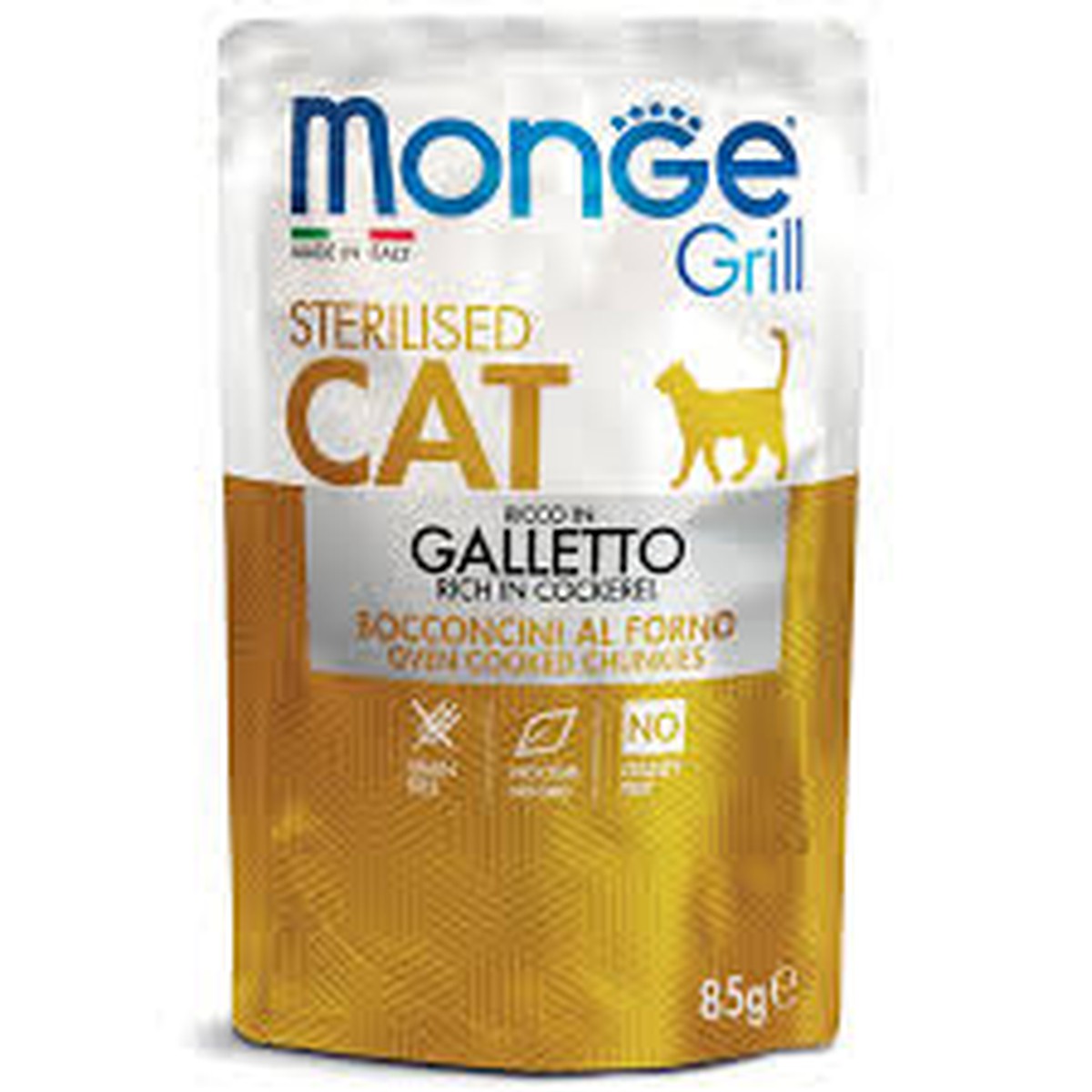 Monge  Monge Grill Cat Sterilised Cockerel 85g  