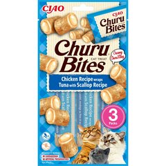   Churu® Bites Poulet enrobé Thon et Pétoncles 3 Sticks de 10g  
