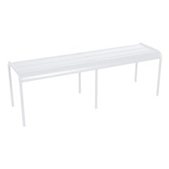 Fermob Luxembourg Banc Luxembourg 3/4 Pl sans dossier Blanc L 145 x l 42.5 x H48.8cm