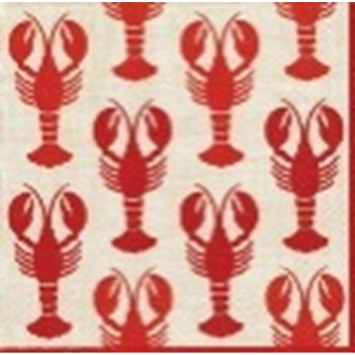   Serviette Cocktail Lobsters  25x25cm