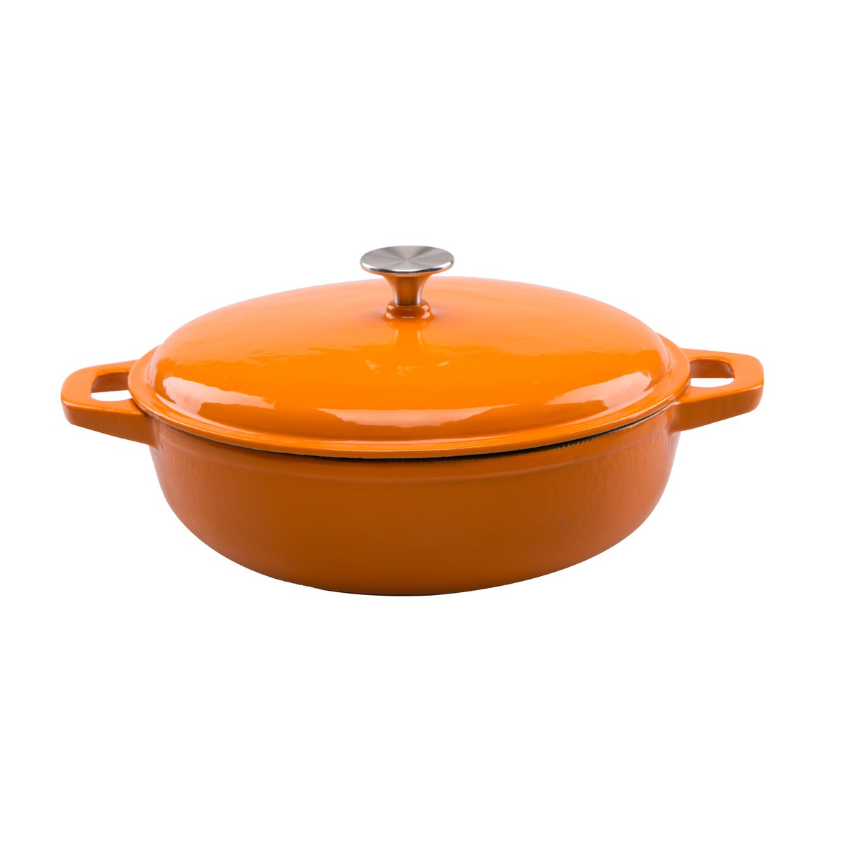   Sauteuse en fonte avec couvercle Orange 29x9.2cm