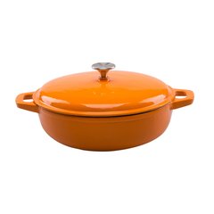   Sauteuse en fonte avec couvercle Orange 29x9.2cm