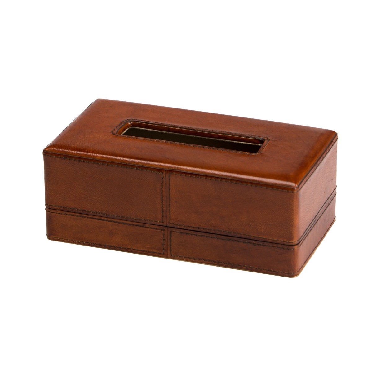 Boîtes à mouchoirs, Schilliger Sélection Céleste Boite à kleenex rectangle  en cuir Céleste Brun caramel 23x12x8cm