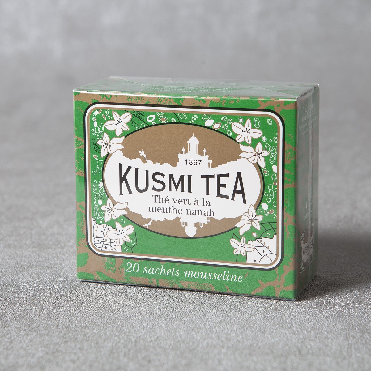 Kusmi Tea  Vert Menthe boite 20 sachets  boite 20 sachets