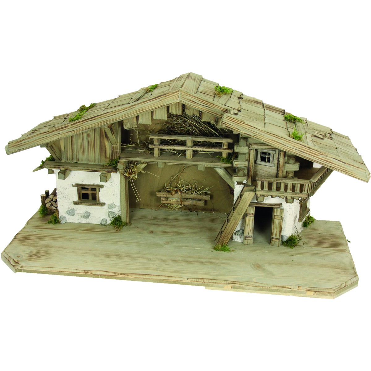   Crèche Florence pour santons de 9 - 12cm  70x30x34cm