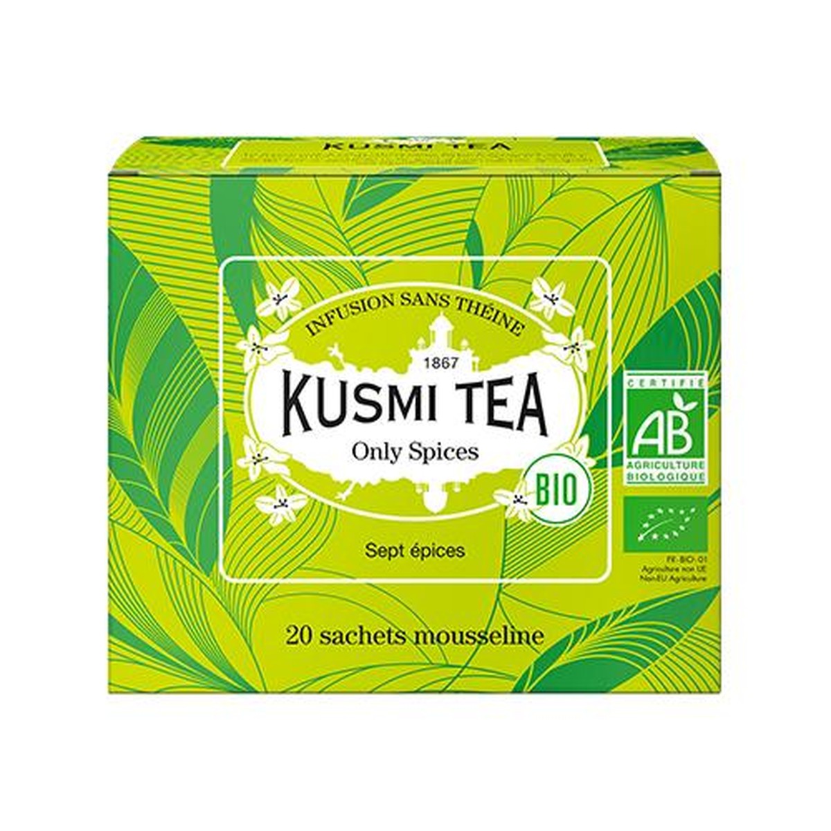 Kusmi Tea  Only Spices Bio - Etui 20 sachets mousseline - 40gr  40gr