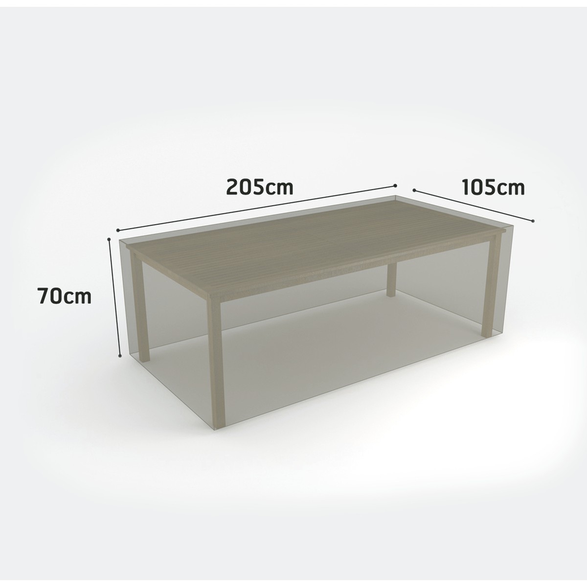 Housse de protection pour table rectangulaire