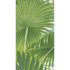 Caspari  Serviette Buffet White Palm fronds Blanc 