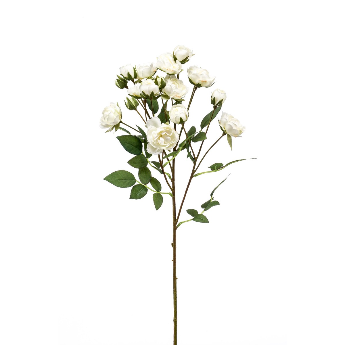Schilliger Sélection  Rose mini en branche artificielle Blanc 57cm