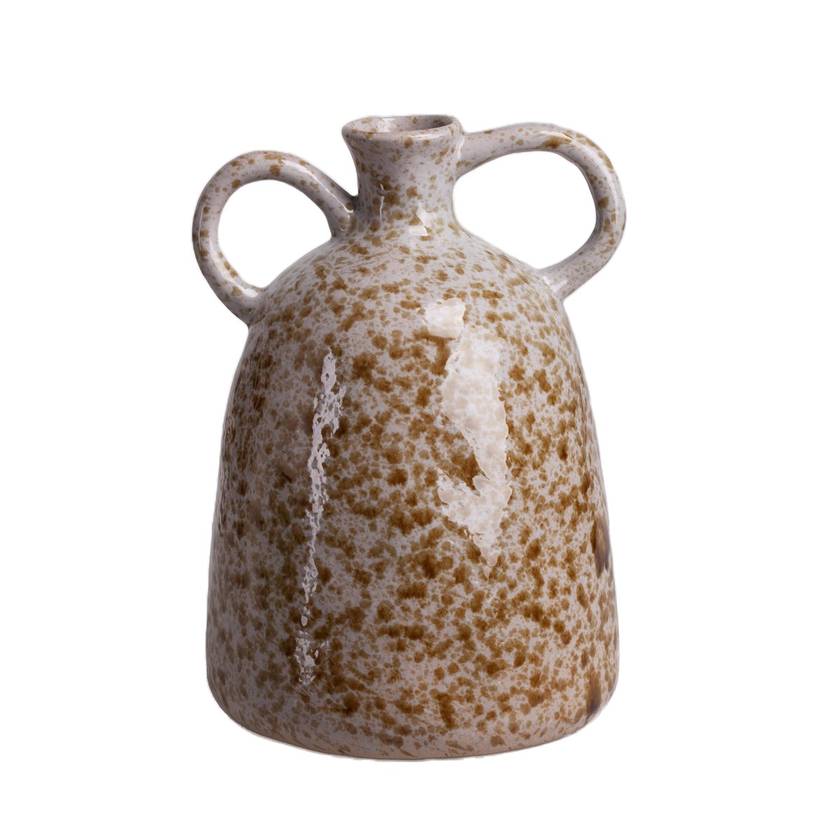   Vase en grès emaillé Brun 15.4x15x21.7cm