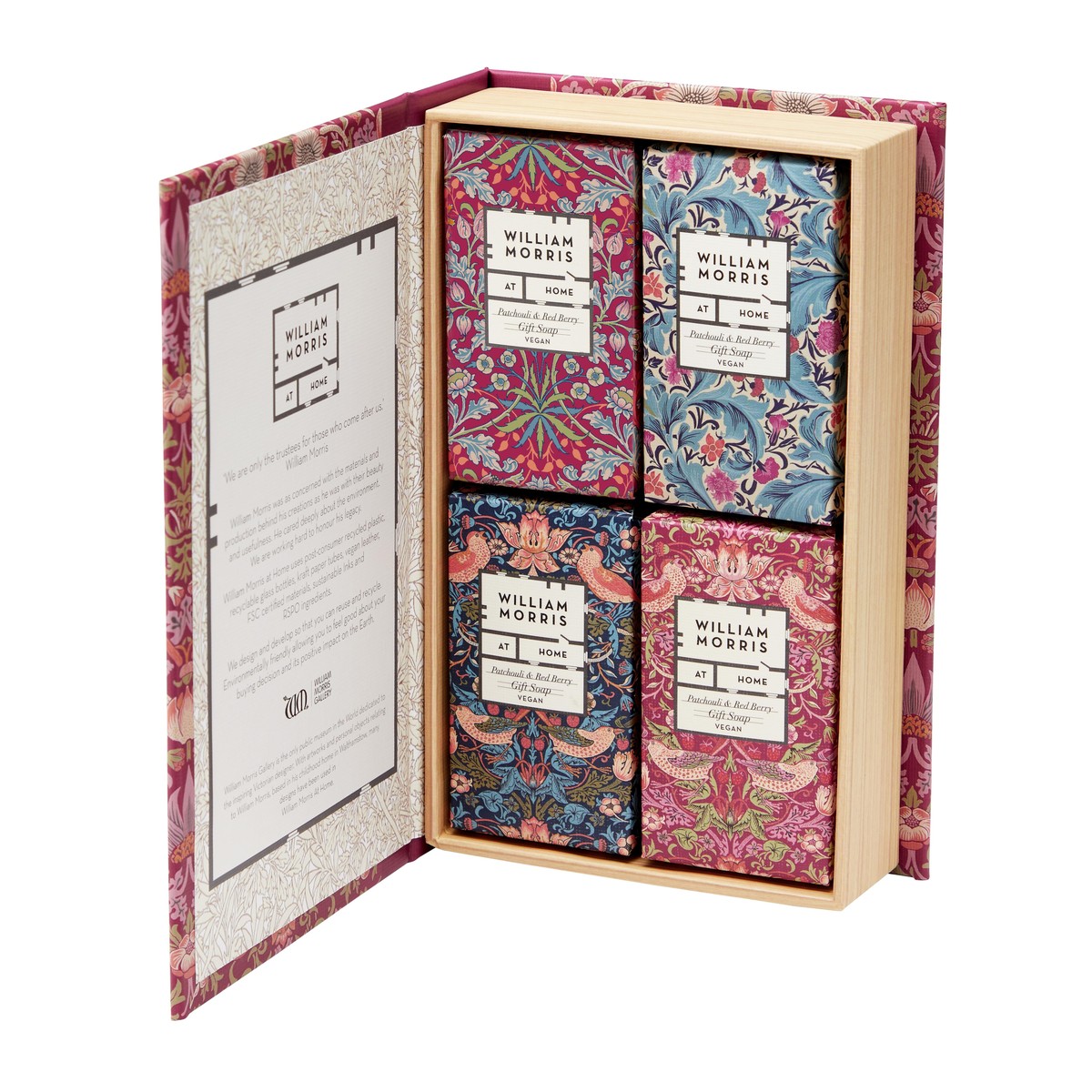 MORRIS & CO STRAWBERRY THIEF Coffret 4 savons invités STRAWBERRY THIEF  4x50gr