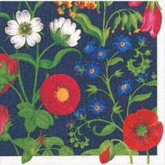 Caspari  Serviette Lunch Cloisters garden Bleu marine 33x33cm