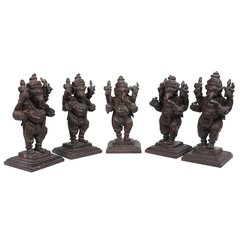   Statue Ganesh en teck ancien  10x10x22cm