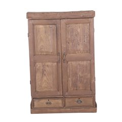 Les Restaurés, by Schilliger  Armoire 2 portes en teck ancien  85x28x129cm