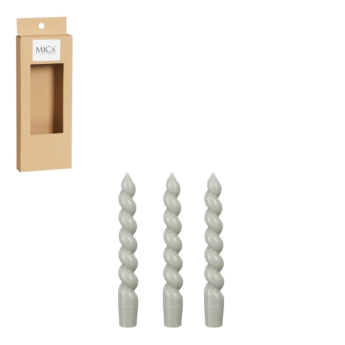 Schilliger Sélection  Chandelles Twist 3pcs Gris 2.4x18.5cm