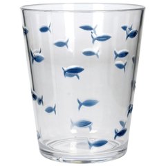 Schilliger Sélection  Verre à eau poissons bleu en acrylique Bleu denim 