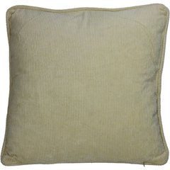 Schilliger Sélection  Coussin velour côtelé carré Blanc ivoire 45x45cm