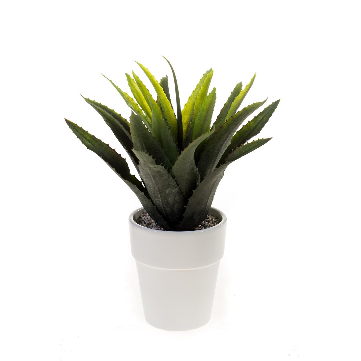 Schilliger Sélection  Agave en pot blanc artificielle  18cm