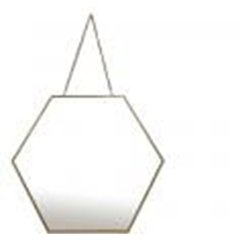   MIROIR CHAINETTE METAL DORE HEXA GP523T30-0  30X26CM