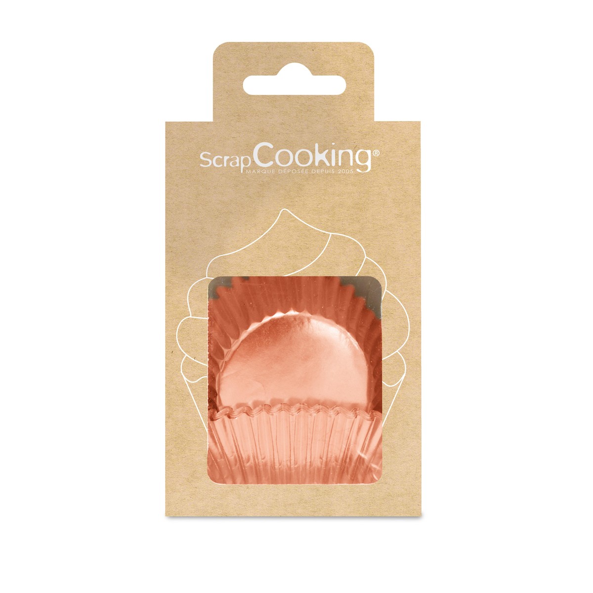 Scrapcooking  36 CAISSETTES ROSES GOLD SCR 245065  