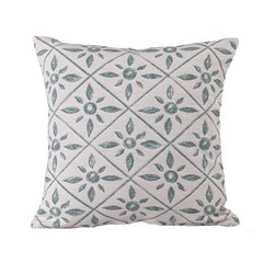 Thevenon TIK TAK GRAND JACQUARD Housse de Coussin Tik Tak Grand Jacquard Bleu ciel 45X45