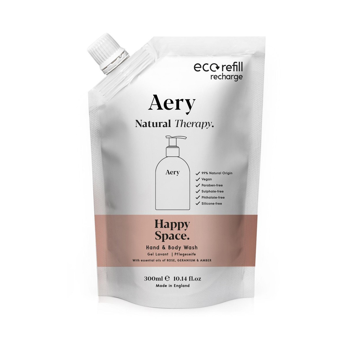  Aromatherapy Recharge Savon Happy Space mains & corps  300ml