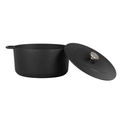   Cocotte fonte émaillée 32cm Noir 32*16,5 cm