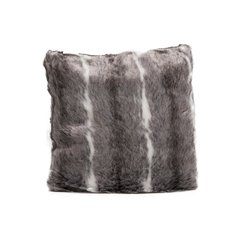 Schilliger Design Loup Coussin Fourrure Loup rayé Gris souris 45x45cm