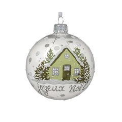 Schilliger Sélection  Boule Chalet Joyeux Noël 80mm  8cm