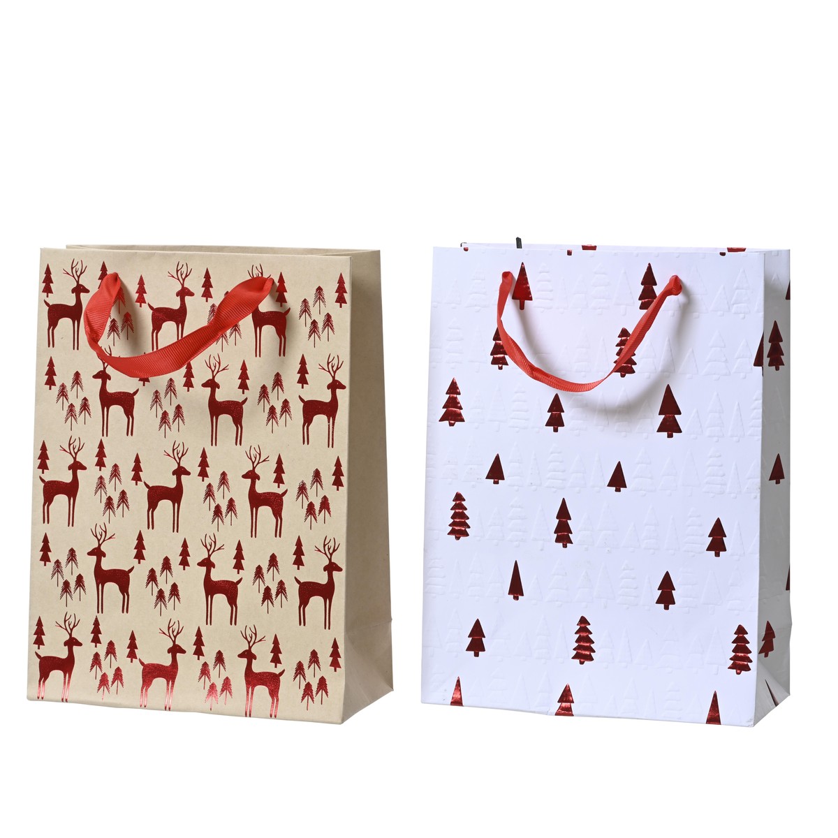 Schilliger Sélection  Sac Cadeaux Sapins rouge  12x6.5x16cm