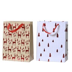 Schilliger Sélection  Sac Cadeaux Sapins rouge  12x6.5x16cm