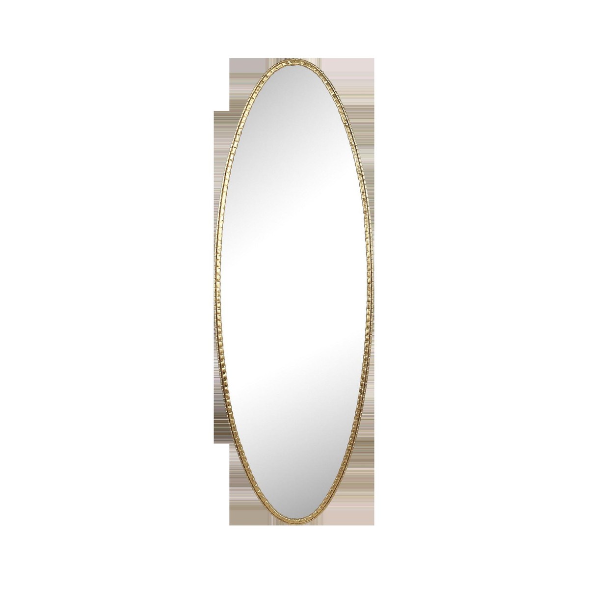   Miroir métal ovale doré déco 41x120cm  41x120cm