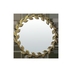  Miroir métal rond feuilles 45cm  Diam 45cm