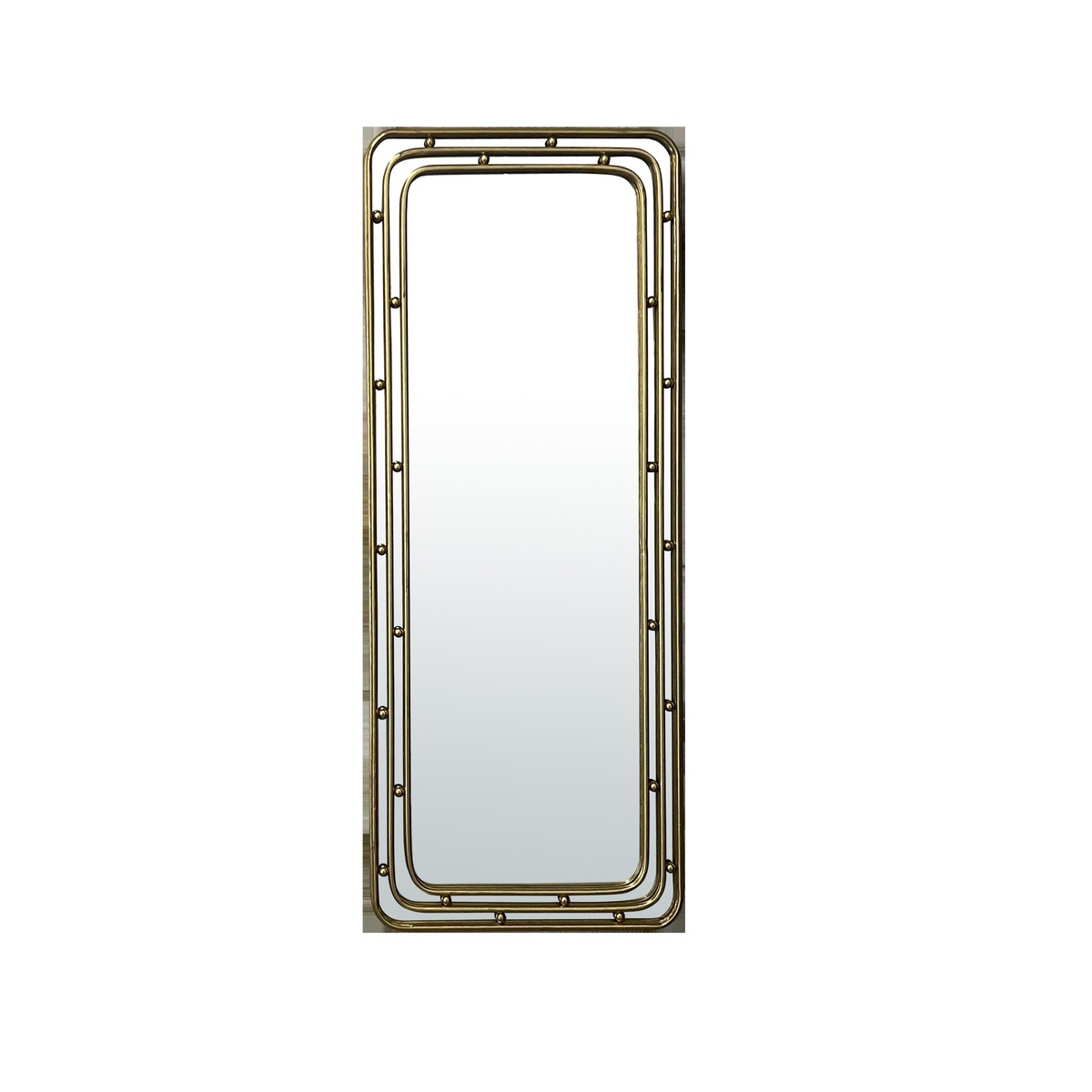   Miroir métal doré arrondi 50x120cm  50x120cm