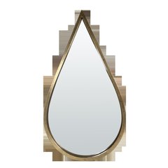   Miroir goutte métal doré 24,5x44,5cm  24,5x44,5cm