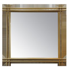   Miroir carré métal doré 80cm  80x80cm