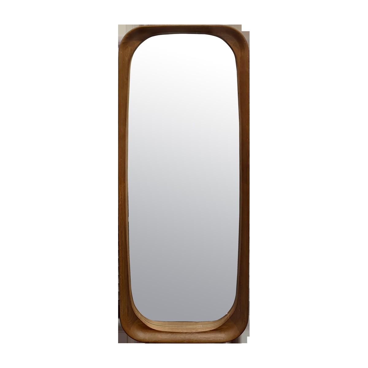   Miroir arrondi bois brun 50x122cm  50x122cm