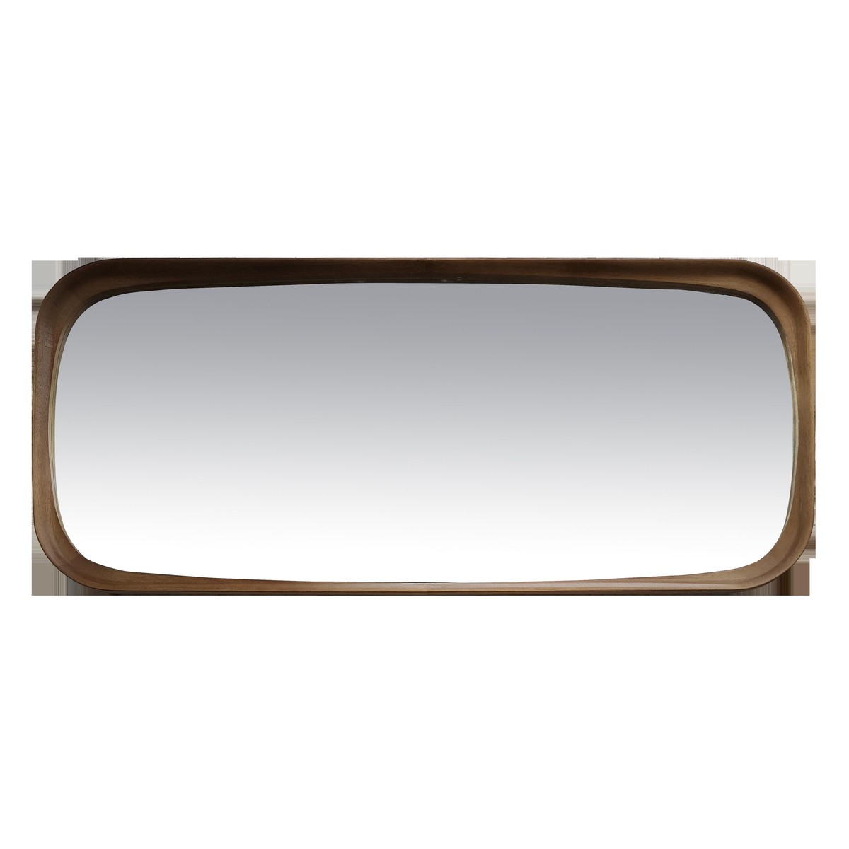   Miroir arrondi bois brun 71x152cm  71x152cm
