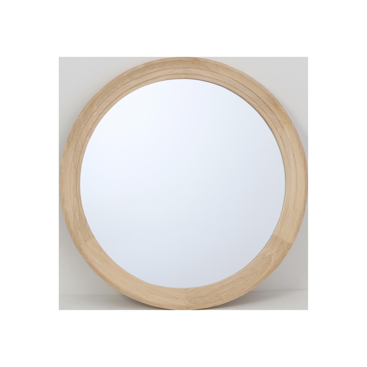   Miroir rond bois clair 76cm  Diam 76cm