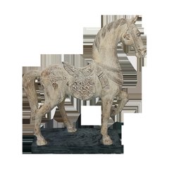   Statue Cheval effet bois  33,5X10X38,5CM