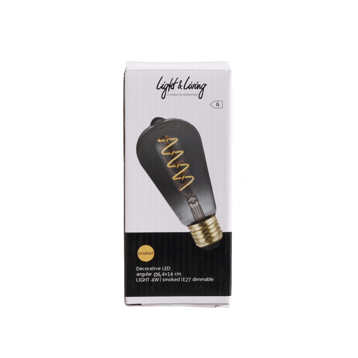 Schilliger Sélection  Ampoule Déco LED Angulaire 4W Fumé  6.5x14.5cm