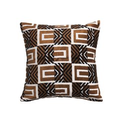 Thevenon  Housse de coussin Kenya Jacquard Brun caramel 45x45cm